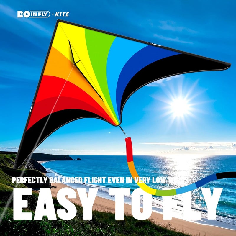 Doinfly Delta Kites for Kids & Adults, Extremely Easy to Fly, Single Line Beach Kite - Image 4